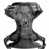 Frenkiez Teddy reflective Y tuig no pull dogharness Black hondentuig > honden harnas > Y tuigen Small