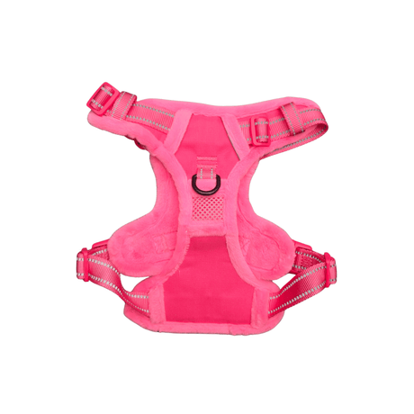 Frenkiez Teddy reflective Y tuig no pull dogharness Hot Pink hondentuig > honden harnas > Y tuigen Small