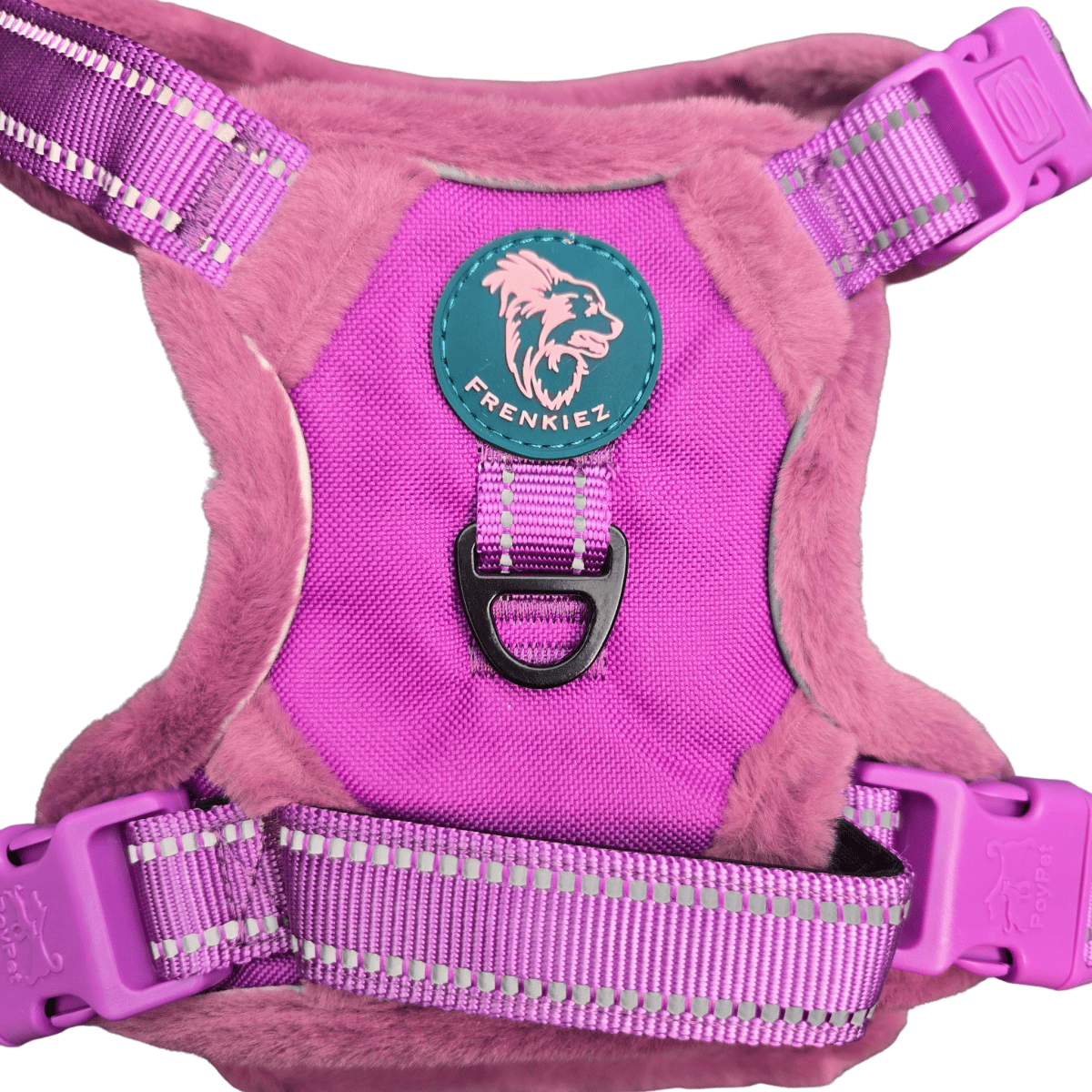 Frenkiez Teddy reflective Y tuig no pull dogharness Purple hondentuig > honden harnas > Y tuigen Small