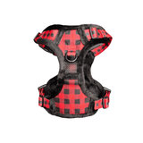 Frenkiez Teddy reflective Y tuig no pull dogharness Red Plaid hondentuig > honden harnas > Y tuigen Small