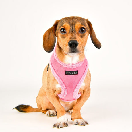 Puppia Terry Harness model A Pink hondentuig > honden harnas > model A Small