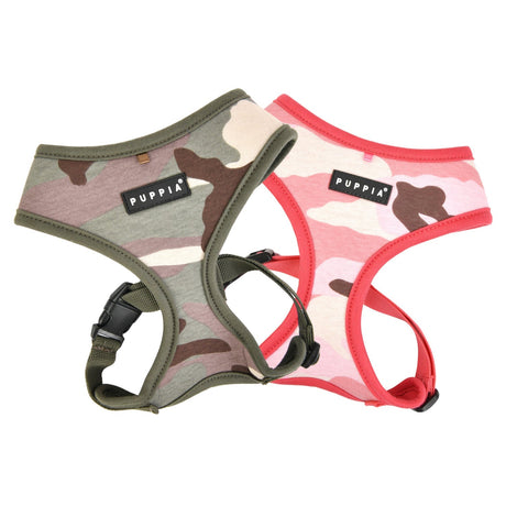 Puppia Lance Harness Model A pink camo hondentuig > honden harnas > model A Small