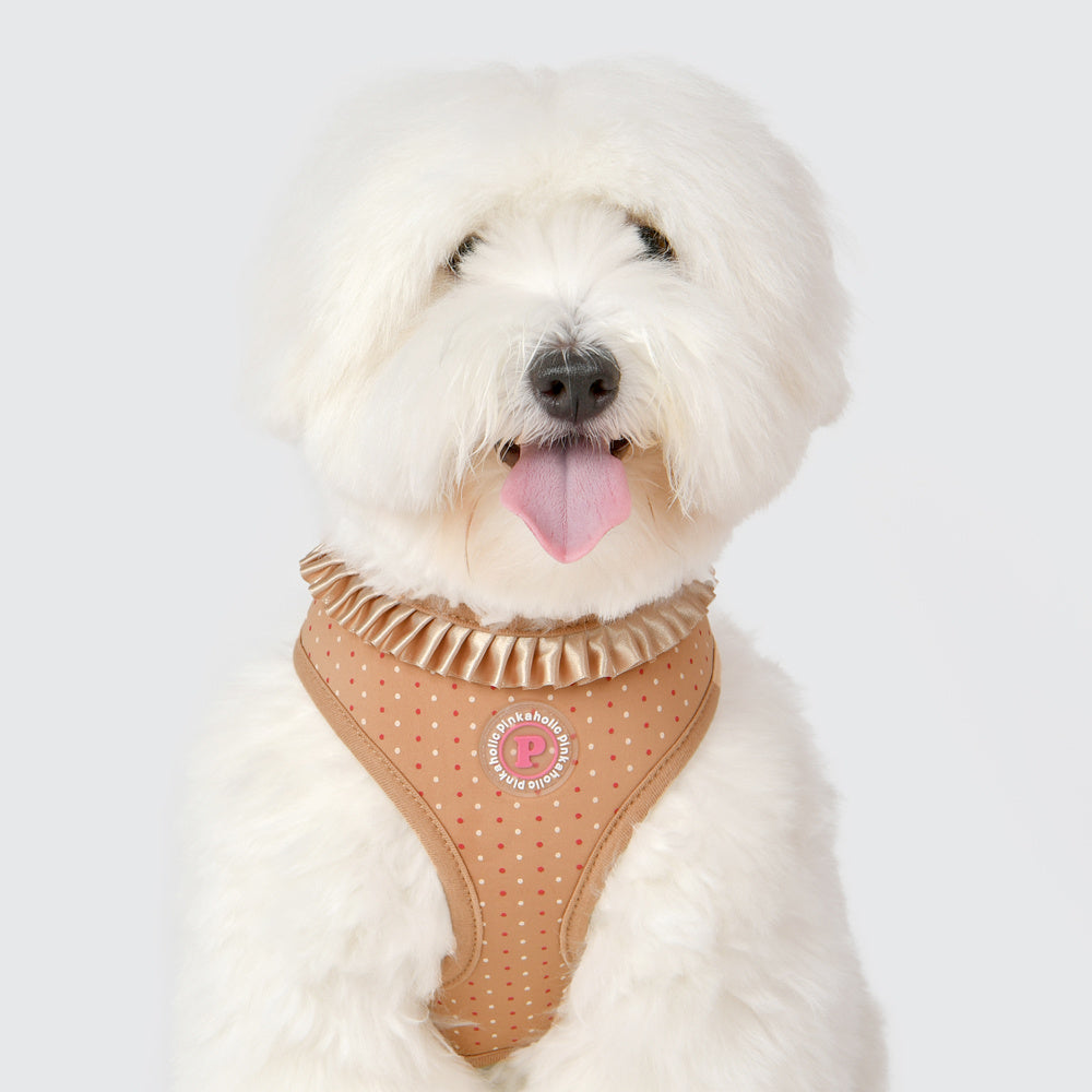 Pinkaholic Mila harness Beige - Premium hondentuig > honden harnas from Pinkaholic - Just €27.99! Shop now at Frenkiezdogshop