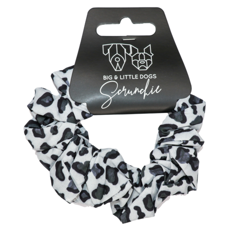 Big and Little Dogs Grey Leopard scrunchie - Premium Haarelastiek > haarasseccoire from Big and Little Dogs - Just €9.99! Shop now at Frenkiezdogshop