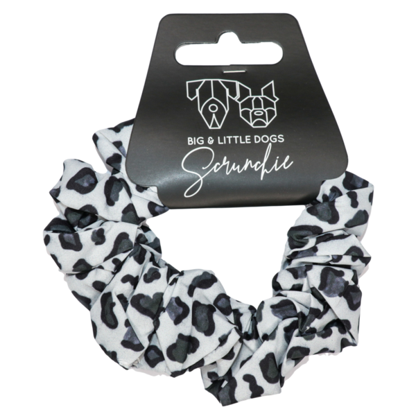 Big and Little Dogs Grey Leopard scrunchie - Premium Haarelastiek > haarasseccoire from Big and Little Dogs - Just €9.99! Shop now at Frenkiezdogshop