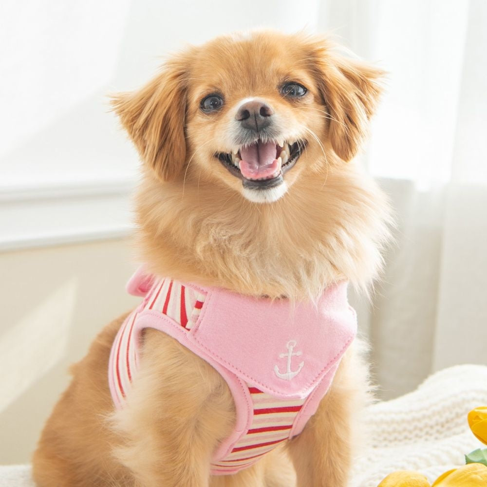 Puppia Seaman Vest  Harness model B Pink - Premium hondentuig > honden harnas from Puppia - Just €41.99! Shop now at Frenkiezdogshop