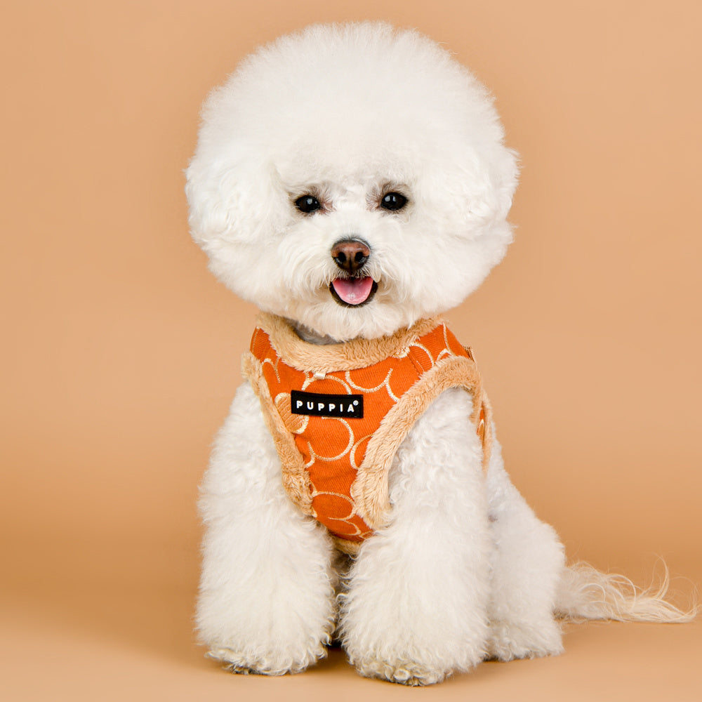 Puppia Vest Harness B Florent Orange - Premium hondentuig > honden harnas from Puppia - Just €33.99! Shop now at Frenkiezdogshop