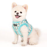 Puppia Vest Harness B Arden Aqua ( S  ) - Premium hondentuig > honden harnas from Puppia - Just €27.99! Shop now at Frenkiezdogshop