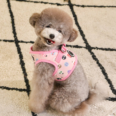 Puppia Lady Beetle Vest Harness model B Pink hondentuig > honden harnas > model B Small