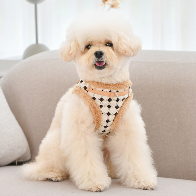 Puppia Jace Vest Harness model B Beige - Premium hondentuig > honden harnas from Puppia - Just €33.99! Shop now at Frenkiezdogshop