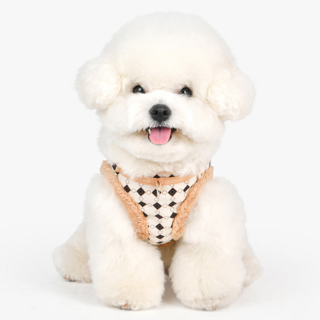 Puppia Jace Vest Harness model B Beige - Premium hondentuig > honden harnas from Puppia - Just €33.99! Shop now at Frenkiezdogshop