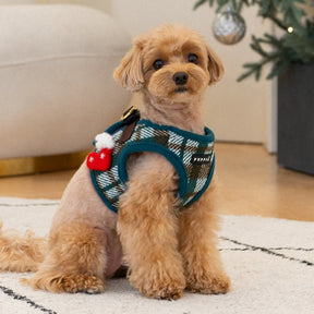 Puppia Festive Vest Harness B Green hondentuig > honden harnas > model B Small