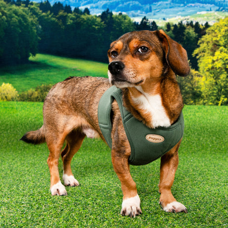 Puppia Recycled Eco Vest Harness B Khaki hondentuig > honden harnas > model B Small