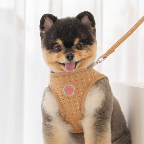 Pinkaholic Mila Vest Harness Beige hondentuig > honden harnas > model B Small
