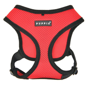 Puppia Soft Harness model E Red hondentuig > honden harnas > overige modellen Small