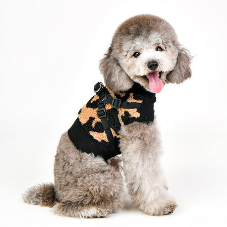 Puppia Sweater Harness J Serval Beige hondentuig > honden harnas > overige modellen Small