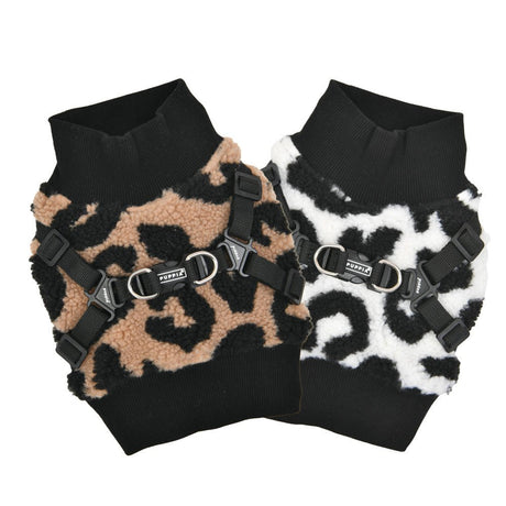 Puppia Sweater Harness J Serval Beige hondentuig > honden harnas > overige modellen Small