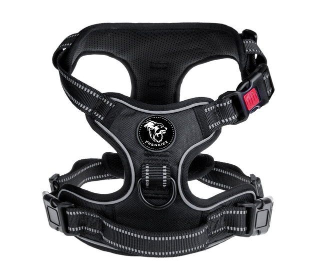 Frenkiez reflective Y tuig dog harness black ( X-SMALL ) - Premium hondentuig > honden harnas from Frenkiez - Just €23.99! Shop now at Frenkiezdogshop