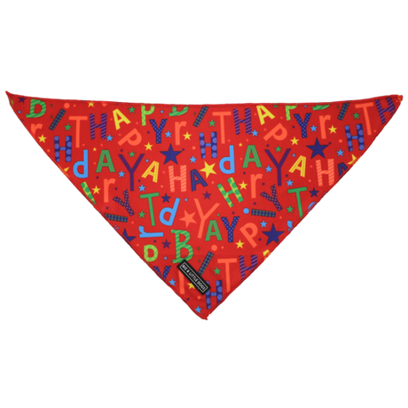 Big  and Little dogs Bandana Red Birthday ( S/M) - Premium Bandana > Hondenbandana from Big and Little Dogs - Just €9.99! Shop now at Frenkiezdogshop