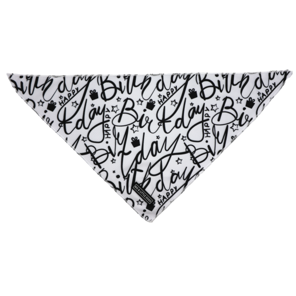 Big  and Little dogs Bandana Black & White Birthday - Premium Bandana > Hondenbandana from Big and Little Dogs - Just €9.99! Shop now at Frenkiezdogshop