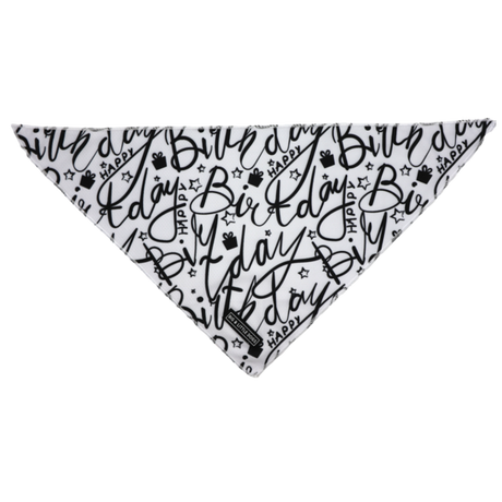 Big  and Little dogs Bandana Black & White Birthday - Premium Bandana > Hondenbandana from Big and Little Dogs - Just €9.99! Shop now at Frenkiezdogshop