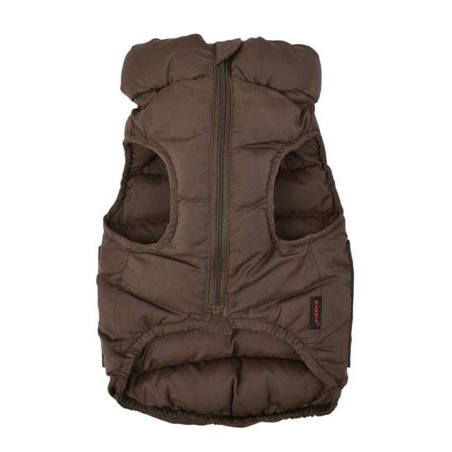 Puppia Puffer Vest Harness Jumper Brown - Premium Hondenkleding > Hondentrui from Puppia - Just €70.99! Shop now at Frenkiezdogshop