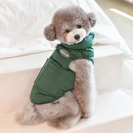 Puppia Puffer Vest Harness Jumper Green Hondenkleding > hondenjas Small