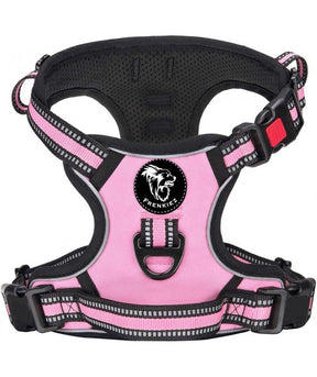 Frenkiez reflective Y tuig no pull dogharness light pink hondentuig > honden harnas > Y tuigen X - Small