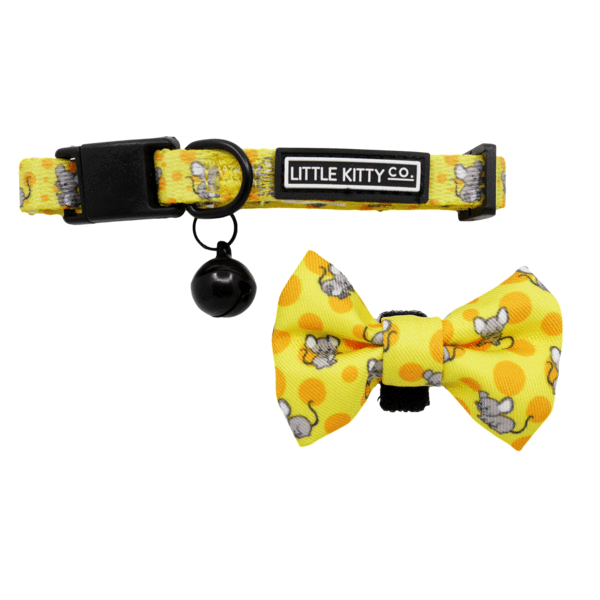 Little Kitty Cat Collar & Bow Tie Cheesin' Around - Premium halsband > kattenhalsband from Little Kitty - Just €9.99! Shop now at Frenkiezdogshop