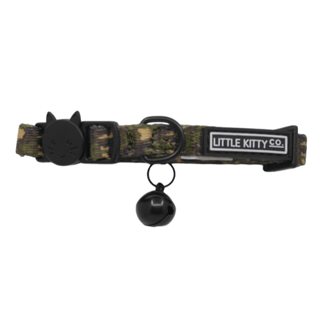 Little Kitty Cat Collar & Bow Tie Cool Cat Camo halsband > kattenhalsband X - Small