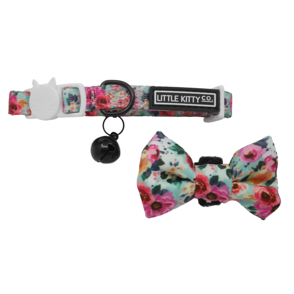 Little Kitty Cat Collar & Bow Tie That Floral Feeling - Premium halsband > kattenhalsband from Little Kitty - Just €9.99! Shop now at Frenkiezdogshop