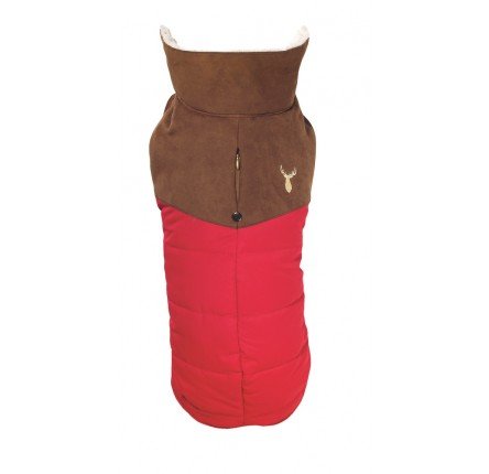 Bobby Winterjas Forest Rood ALLEEN XS EN XXS - Premium Hondenkleding > hondenjas from Bobby - Just €34.99! Shop now at Frenkiezdogshop