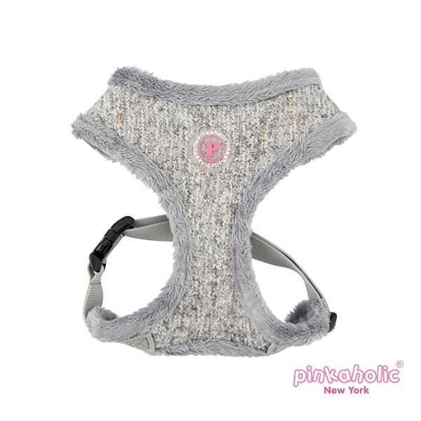 Pinkaholic Muffy Harness grey ( alleen  large) - Premium hondentuig > honden harnas from Pinkaholic - Just €21.99! Shop now at Frenkiezdogshop