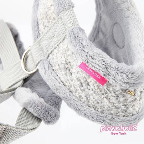 Pinkaholic Muffy Harness grey ( alleen large) hondentuig > honden harnas > model A Medium