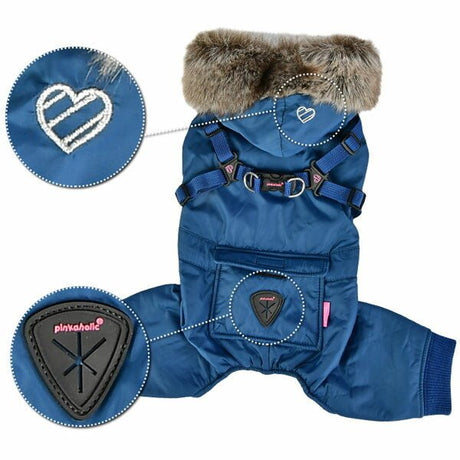 Pinkaholic Addie Jacket Harness Navy Hondenkleding > hondenjas Small