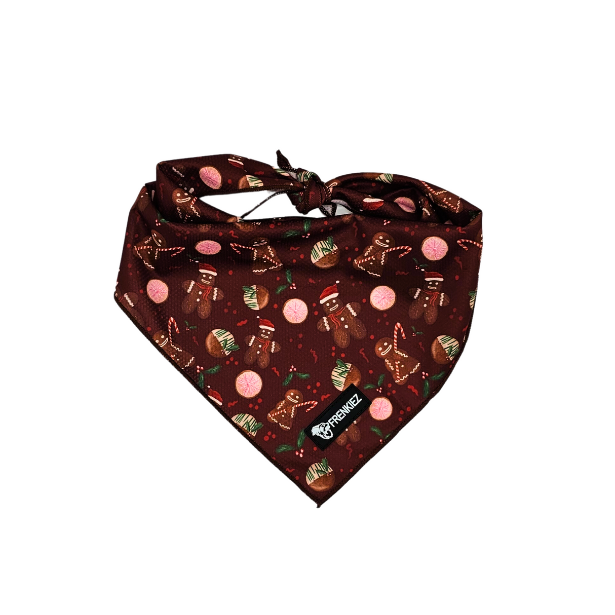 Frenkiez Christmas Bandana Brown Gingerbread Man - Premium Hondenkleding > bandana from Frenkiez - Just €9.99! Shop now at Frenkiezdogshop