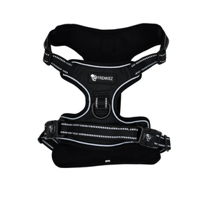 Frenkiez reflective basic dog harness Black - Premium hondentuig > honden harnas from Frenkiez - Just €5! Shop now at Frenkiezdogshop