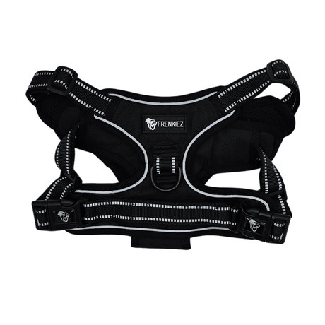 Frenkiez reflective basic dog harness Black hondentuig > honden harnas > Y tuigen Small