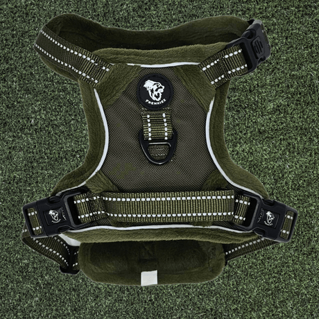 Frenkiez Teddy Reflective Y Tuig No Pull - Army Green Hondenharnas hondentuig > honden harnas > Y tuigen X - Small