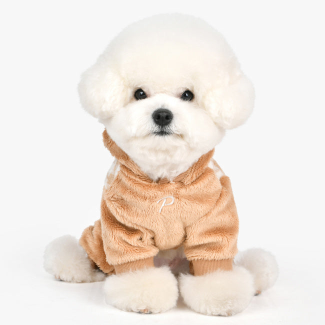 Puppia Cagnie Onesie beige - Premium hondenkleding > hondenpakje from Puppia - Just €49.99! Shop now at Frenkiezdogshop