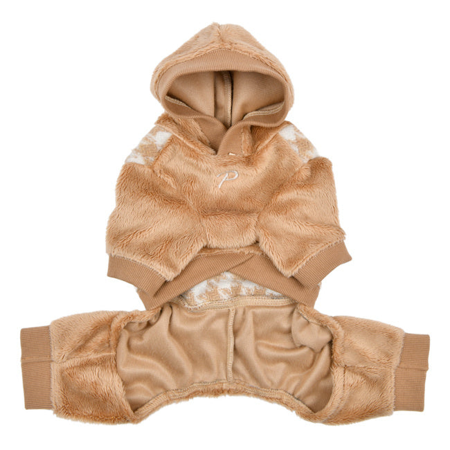 Puppia Cagnie Onesie beige - Premium hondenkleding > hondenpakje from Puppia - Just €49.99! Shop now at Frenkiezdogshop