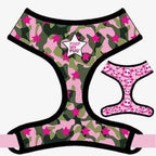 Pimp My Pug Harness Reversible Military Pink hondentuig > honden harnas Small