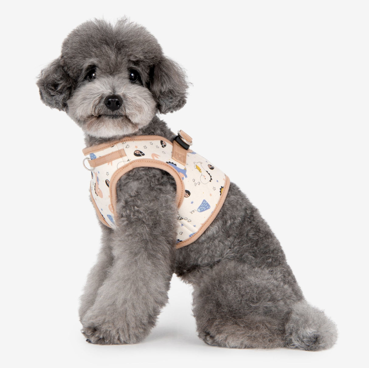 Puppia Minmi Vest Harness model B Beige - Premium hondentuig > honden harnas from Puppia - Just €31.99! Shop now at Frenkiezdogshop