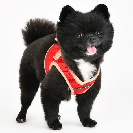 Puppia Soft Vest Harness II model B Red hondentuig > honden harnas > model B Small