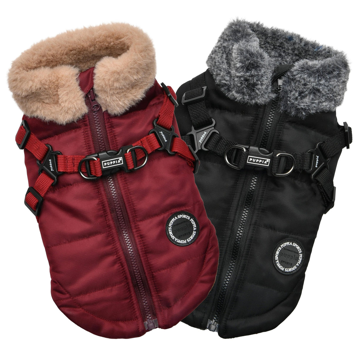 Puppia Donavan Jacket Harness Wine - Premium Hondenkleding > hondenjas from Puppia - Just €81.99! Shop now at Frenkiezdogshop