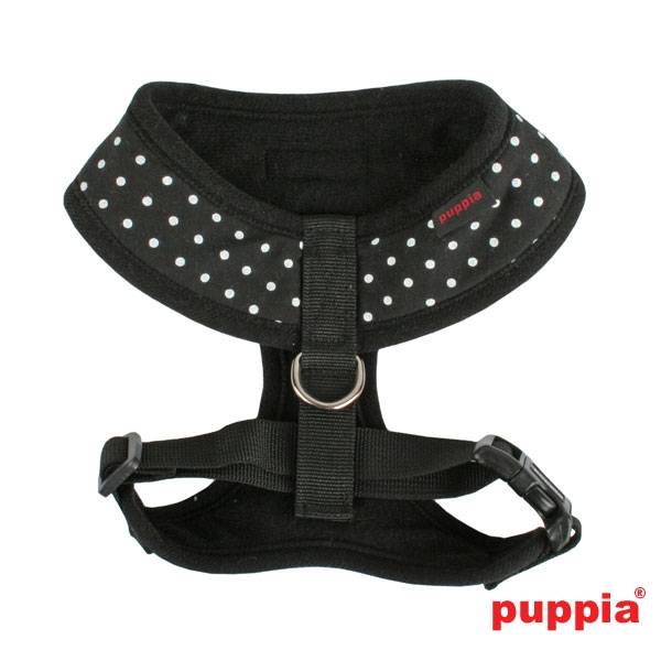 Puppia Dotty Harness model A black - Premium hondentuig > honden harnas from Puppia - Just €17.99! Shop now at Frenkiezdogshop