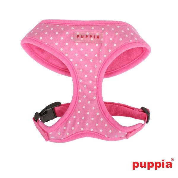 Puppia Dotty Harness model A pink - Premium hondentuig > honden harnas from Puppia - Just €17.99! Shop now at Frenkiezdogshop