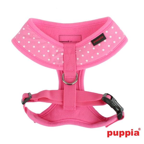 Puppia Dotty Harness model A pink - Premium hondentuig > honden harnas from Puppia - Just €17.99! Shop now at Frenkiezdogshop