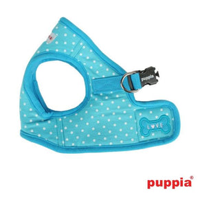 Puppia Dotty Vest Harness model B skyblue hondentuig > honden harnas > model B Small