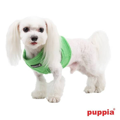 Puppia Soft Vest Harness model B green - Premium hondentuig > honden harnas from Puppia - Just €18.99! Shop now at Frenkiezdogshop